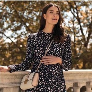 Seraphine animal print maternity dress